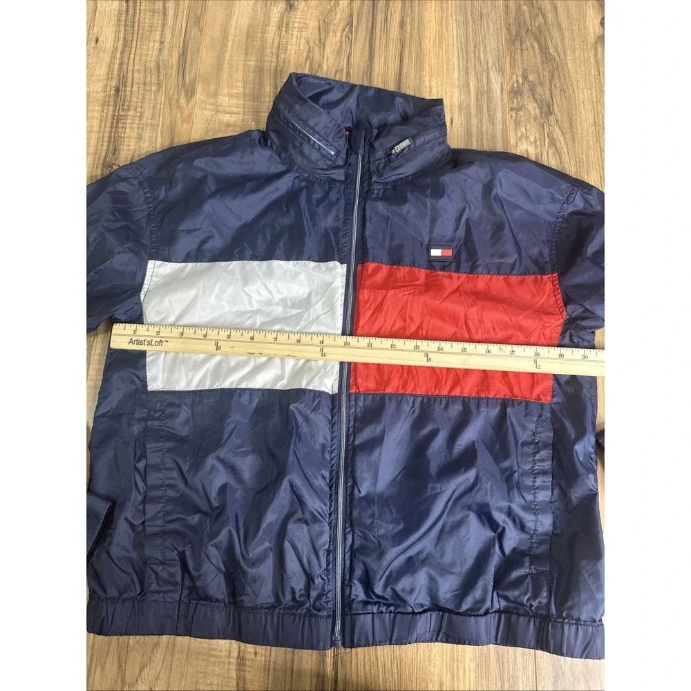 Tommy Hilfiger Windbreaker Jacket‎ Girls Youth Medium Navy